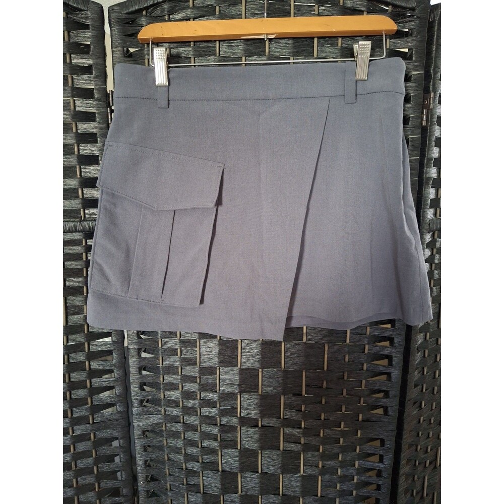 Abercrombie & Fitch Mini Skort Size M Gray Y2K Preppy Academia Utility Pocket